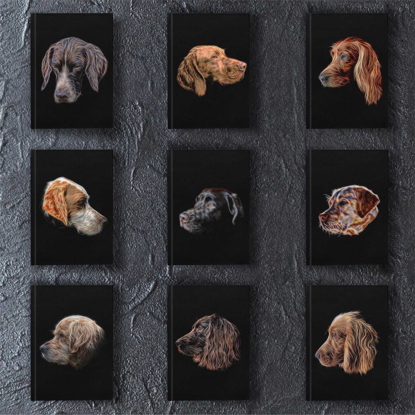 Gundog Breed Dog A5 Hardback Journal. Various Breeds including Spaniels Vizsla Retrievers Pointers Setters and more