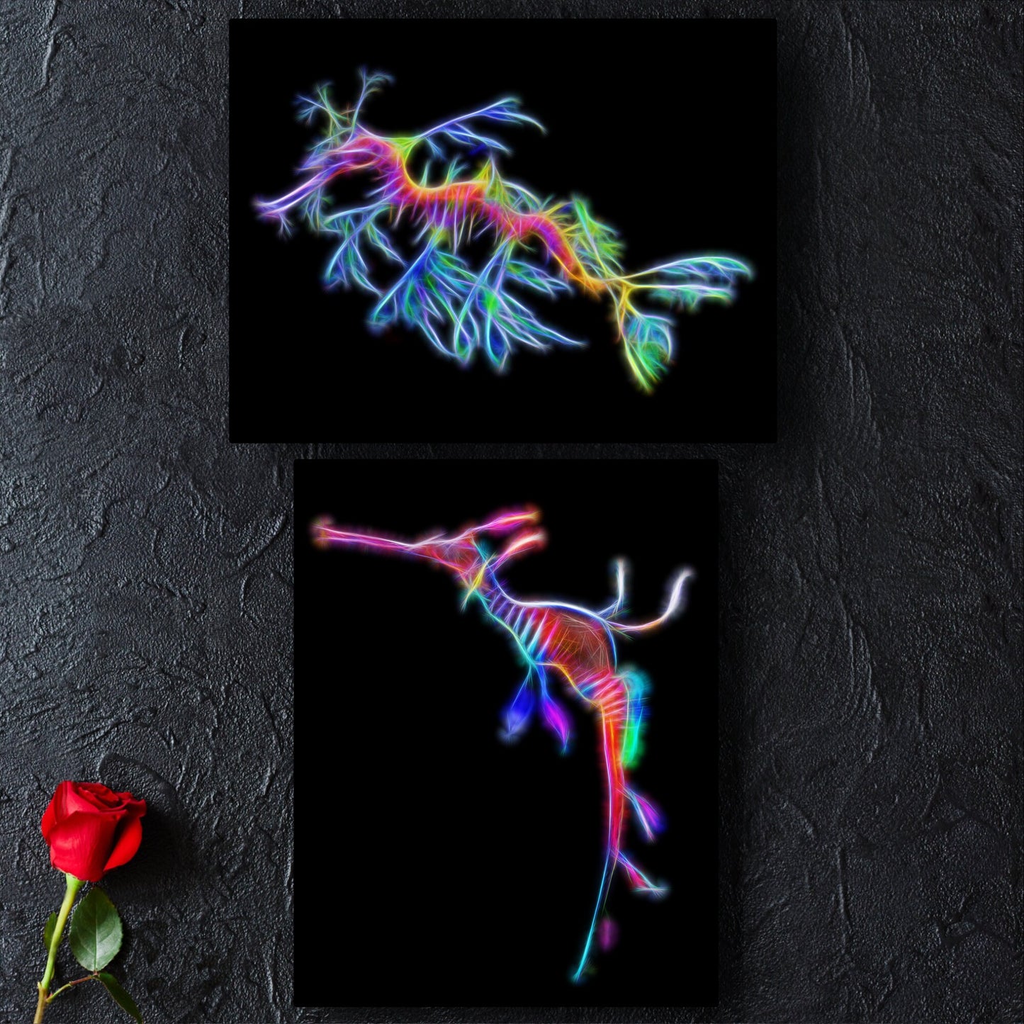 Seadragon Print with Stunning Fractal Art Design.