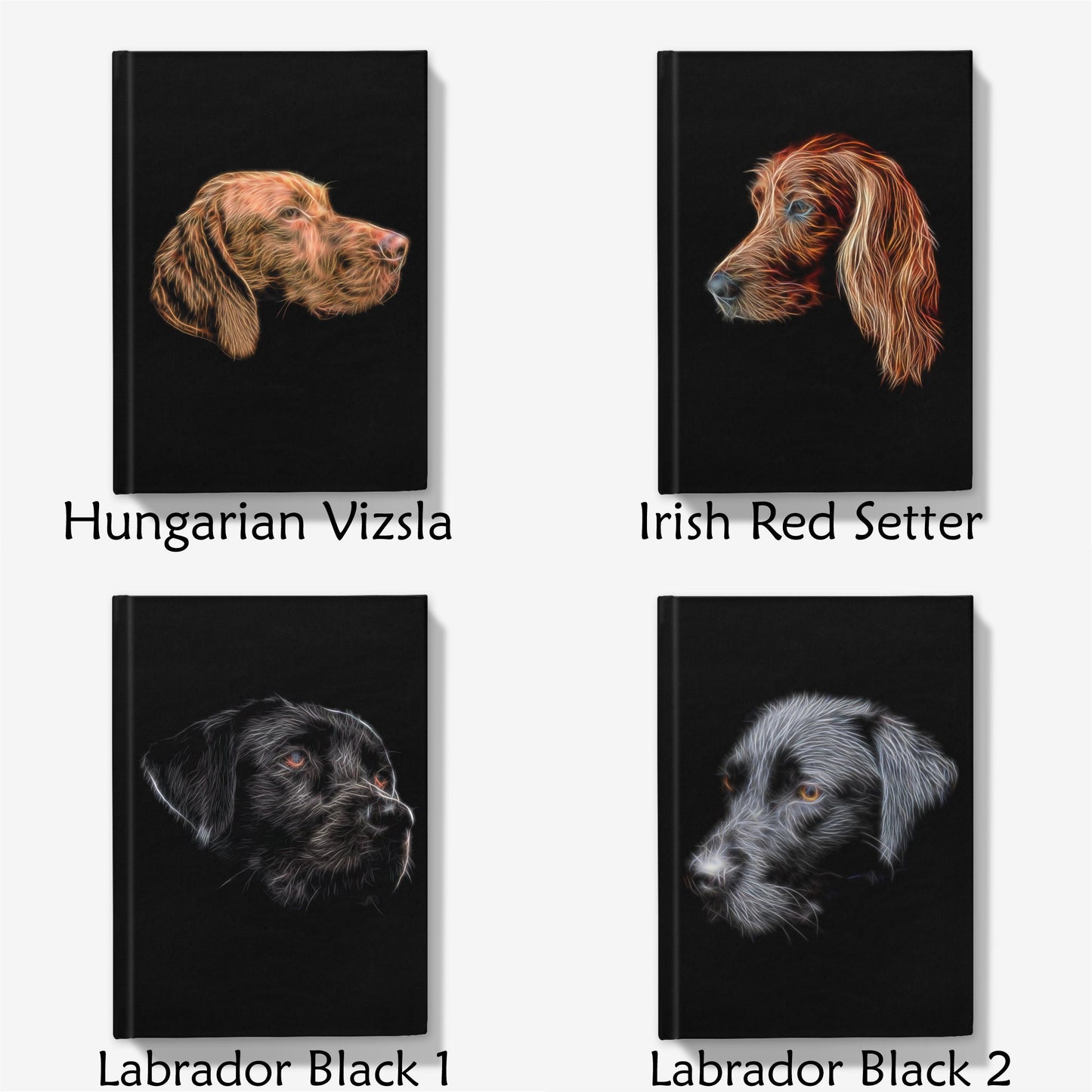 Gundog Breed Dog A5 Hardback Journal. Various Breeds including Spaniels Vizsla Retrievers Pointers Setters and more