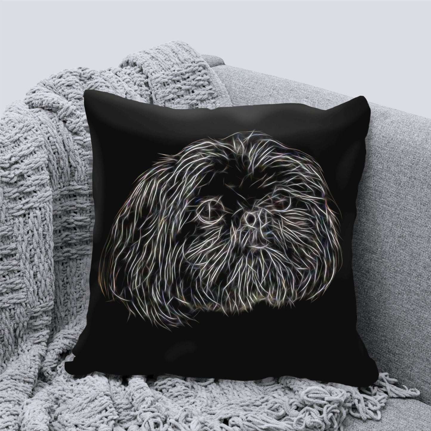 Black Shih Tzu Cushion