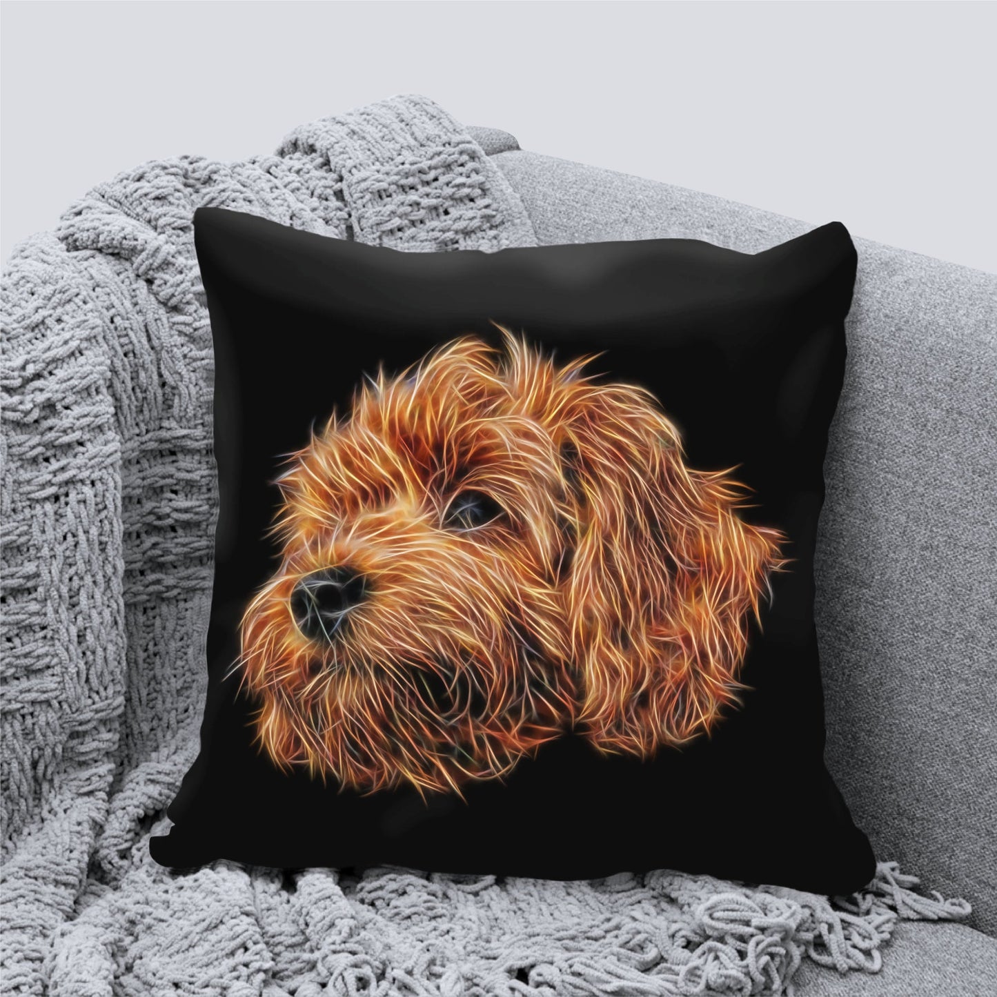 Red Cavapoo Cushion