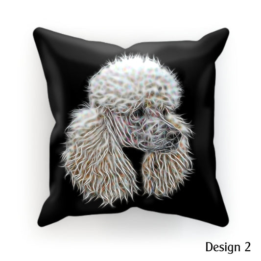 WHITE STANDARD POODLE CUSHION PILLOW