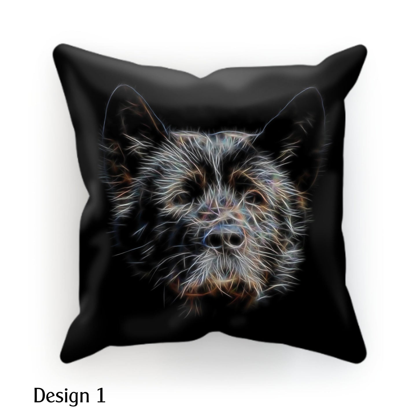 Black American Akita Cushion