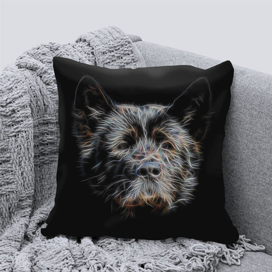 Black American Akita Cushion