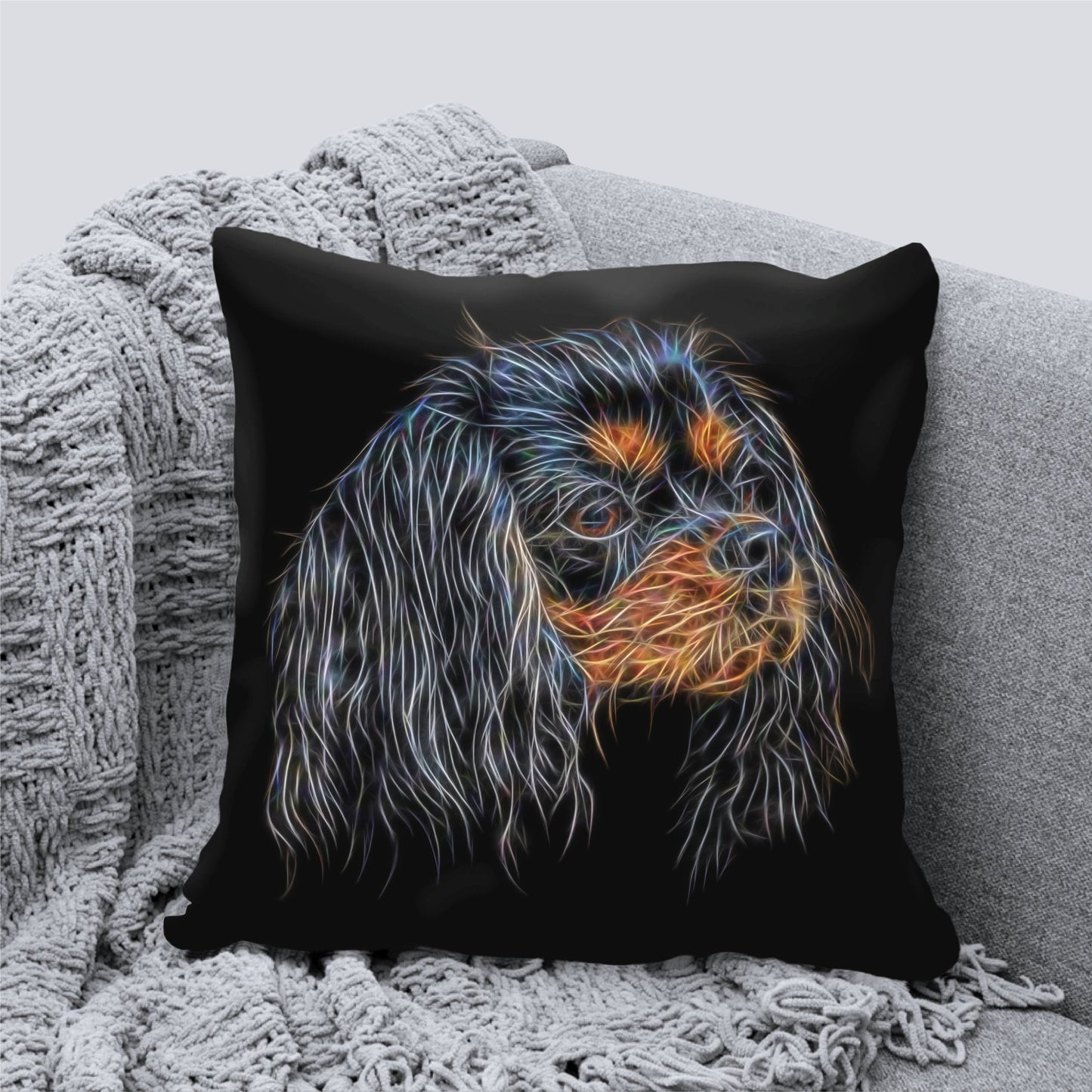 Black and Tan King Charles Spaniel Cushion and Insert
