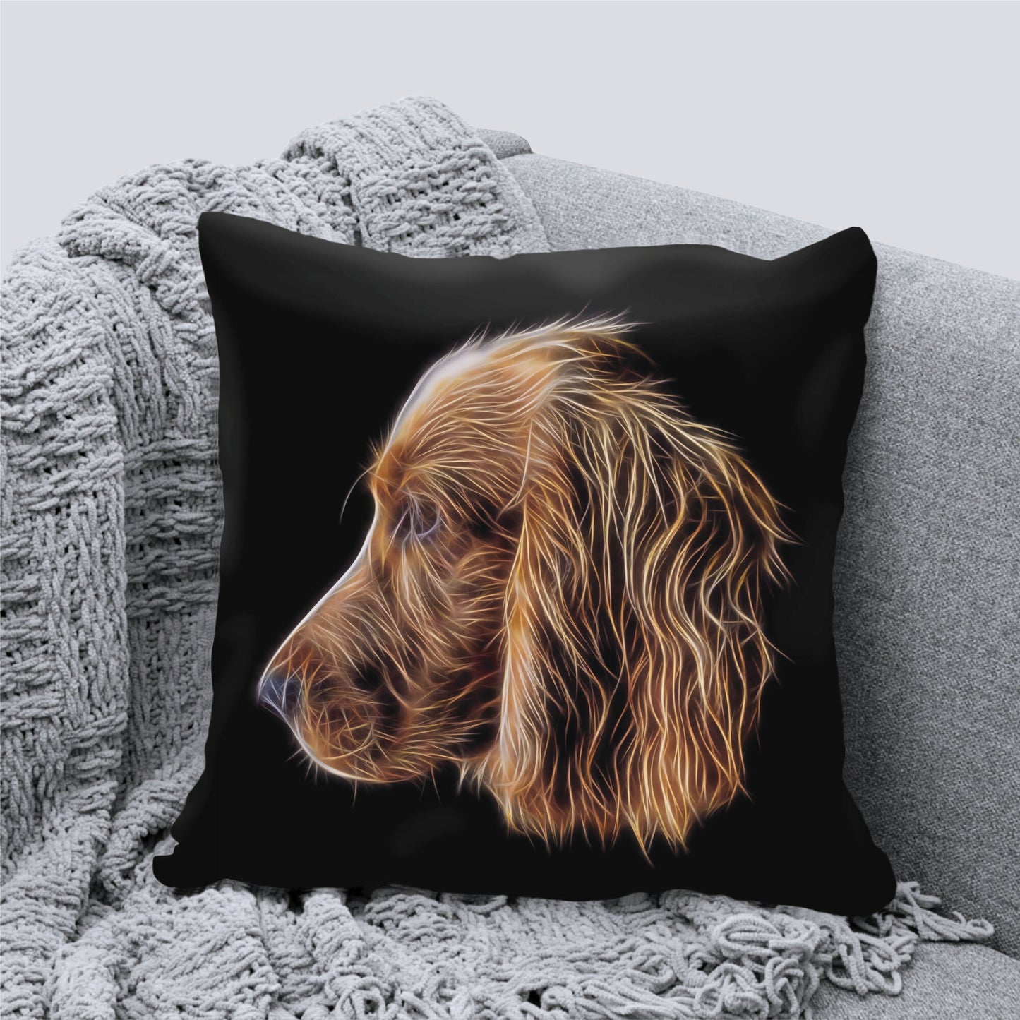Red English Cocker Spaniel Cushion