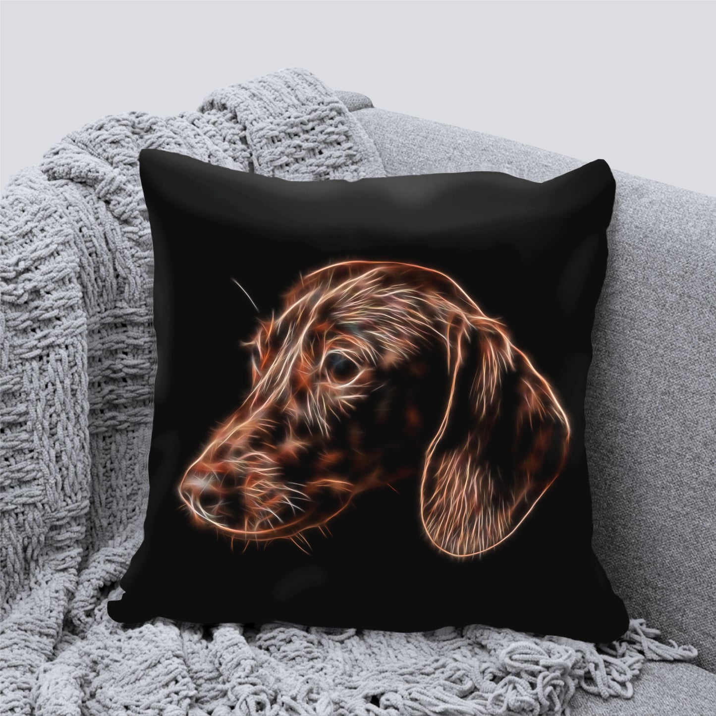 Chocolate Dachshund Cushion and Insert
