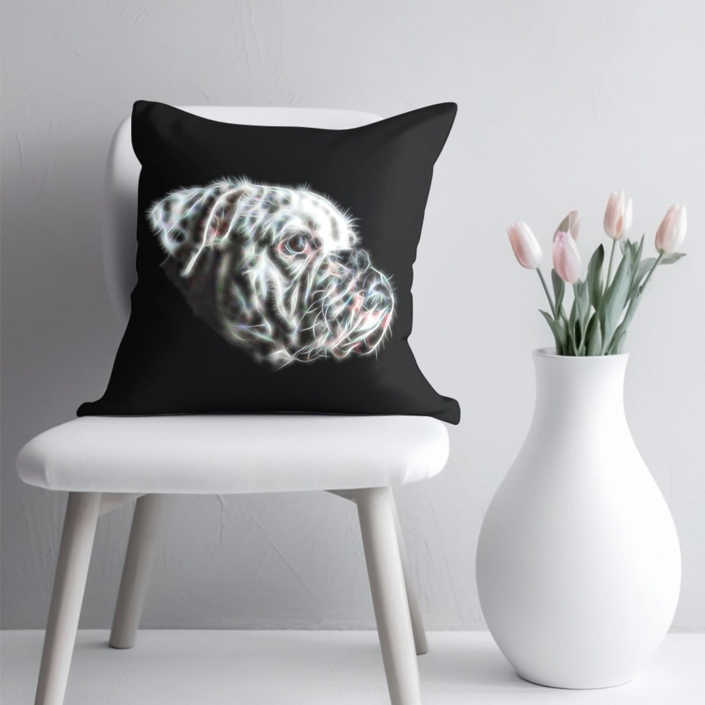 White English Bulldog Cushion and Insert