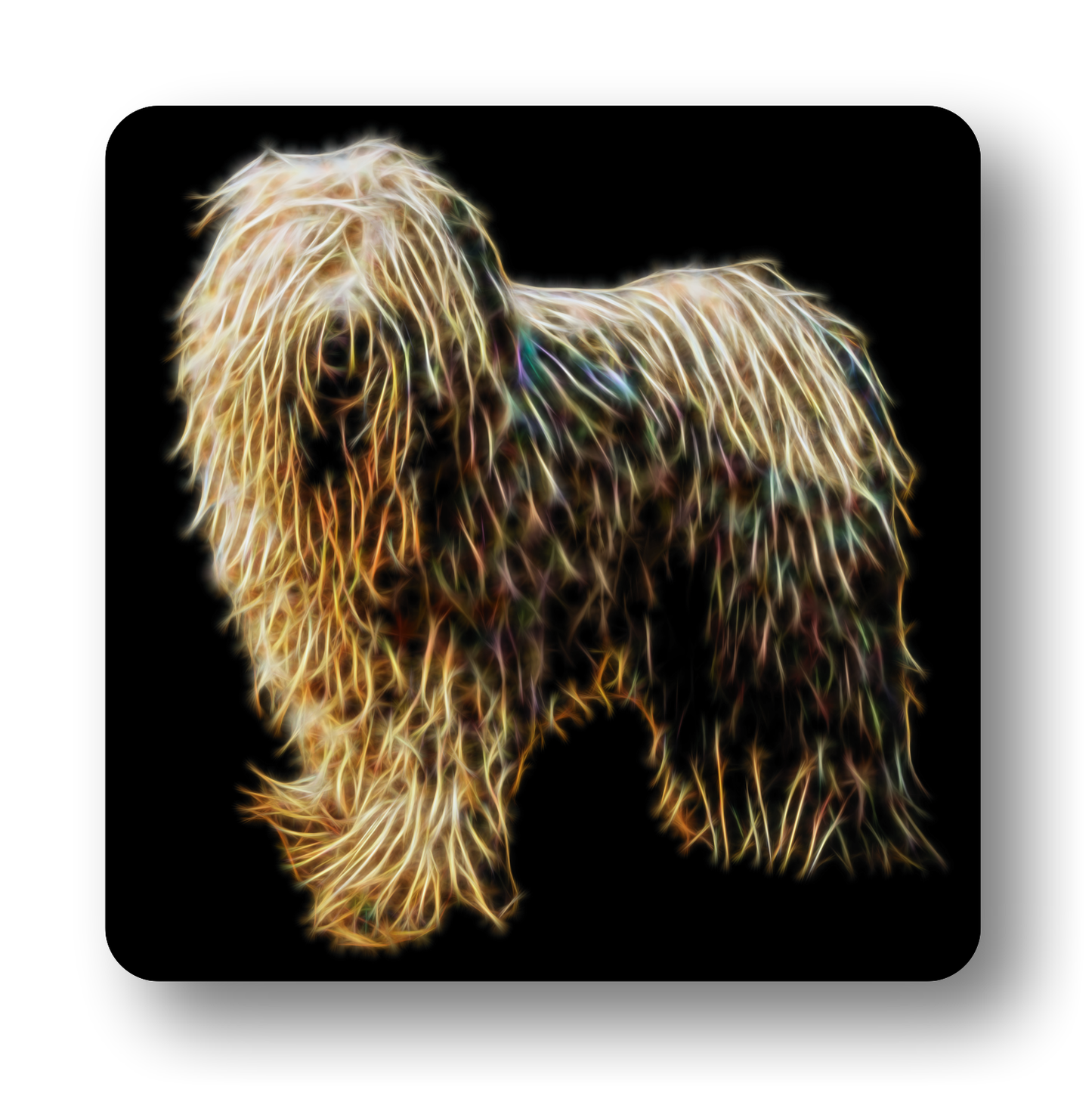 Komondor Coaster Fractal Art Design