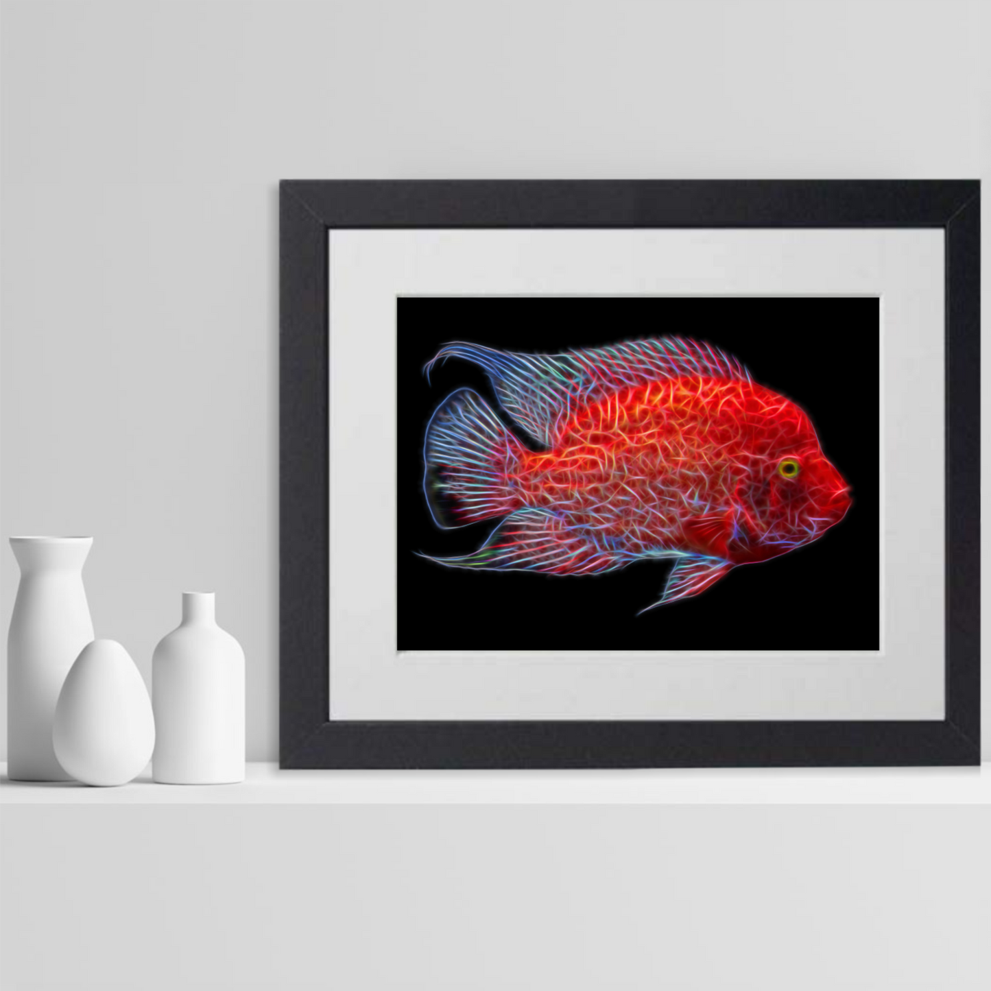 Red Texas Cichlid Print