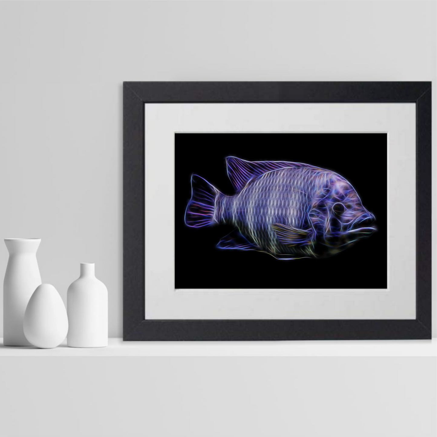 Zebra Tilapia Cichlid Fish Print Tilapia Buttikoferi