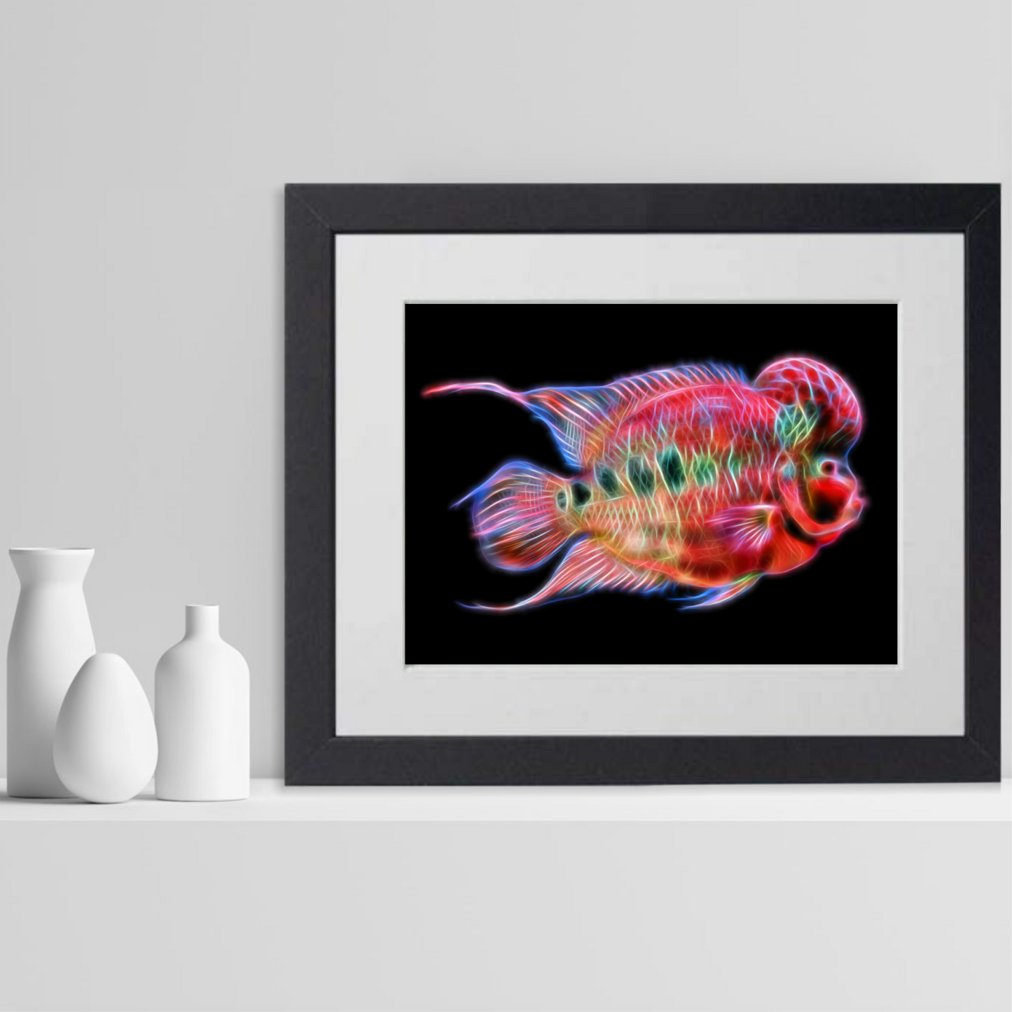 Flowerhorn Cichlid Fish Print