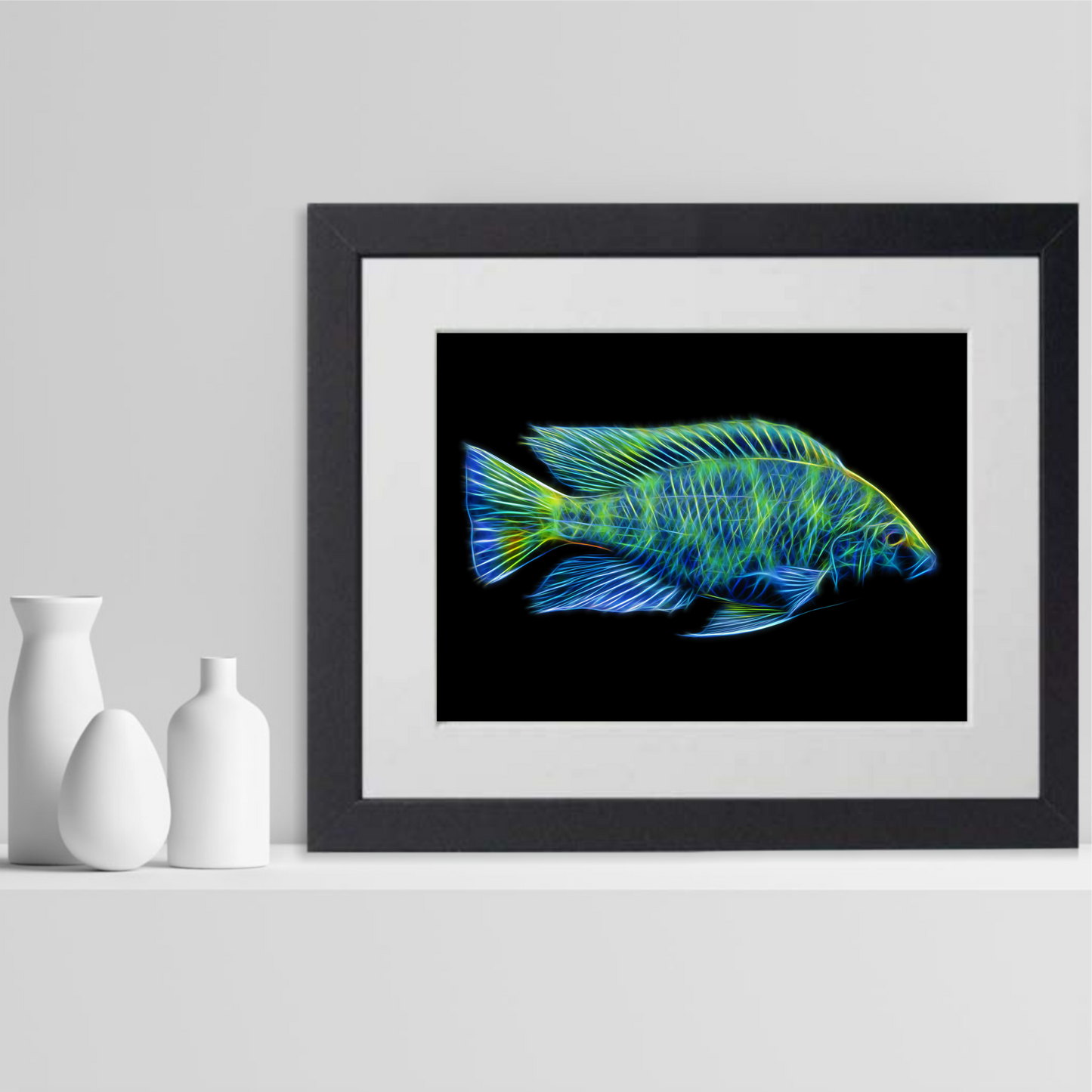Giraffe Cichlid Print Nimbochromis venustus
