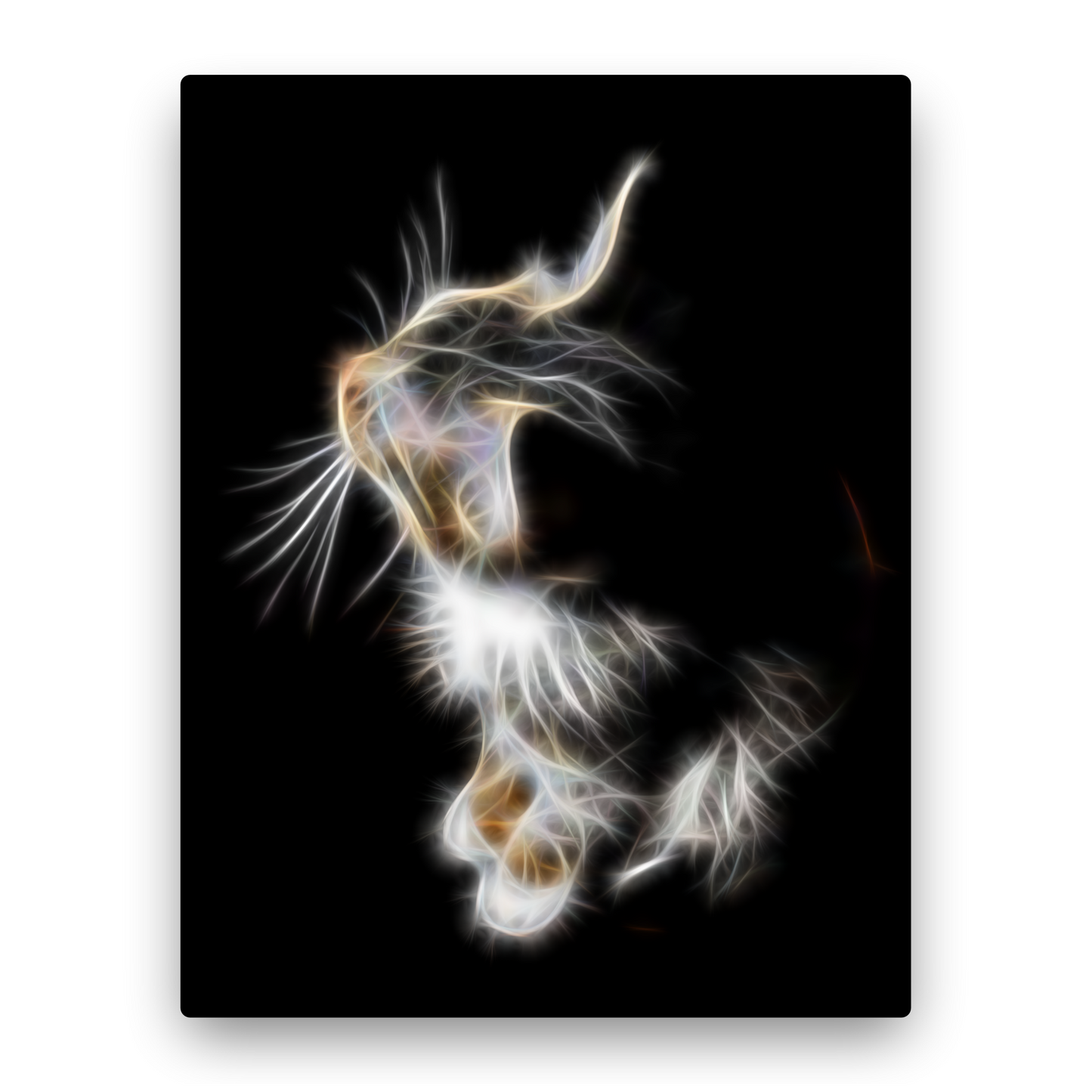 Cat Aluminium Metal Wall Plaque