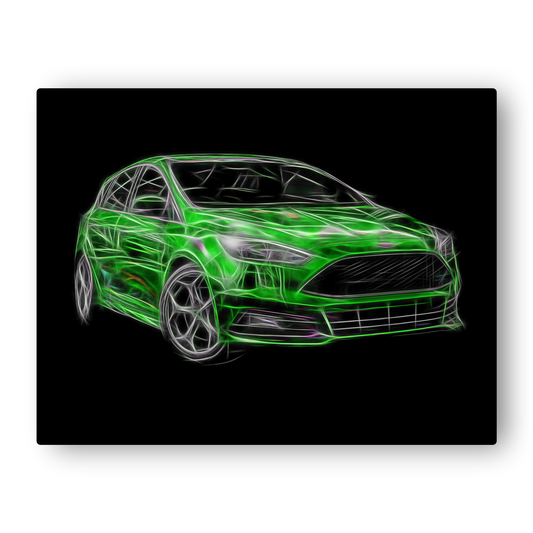 Ford Focus ST MK3 Aluminium Metal Wall Plaque