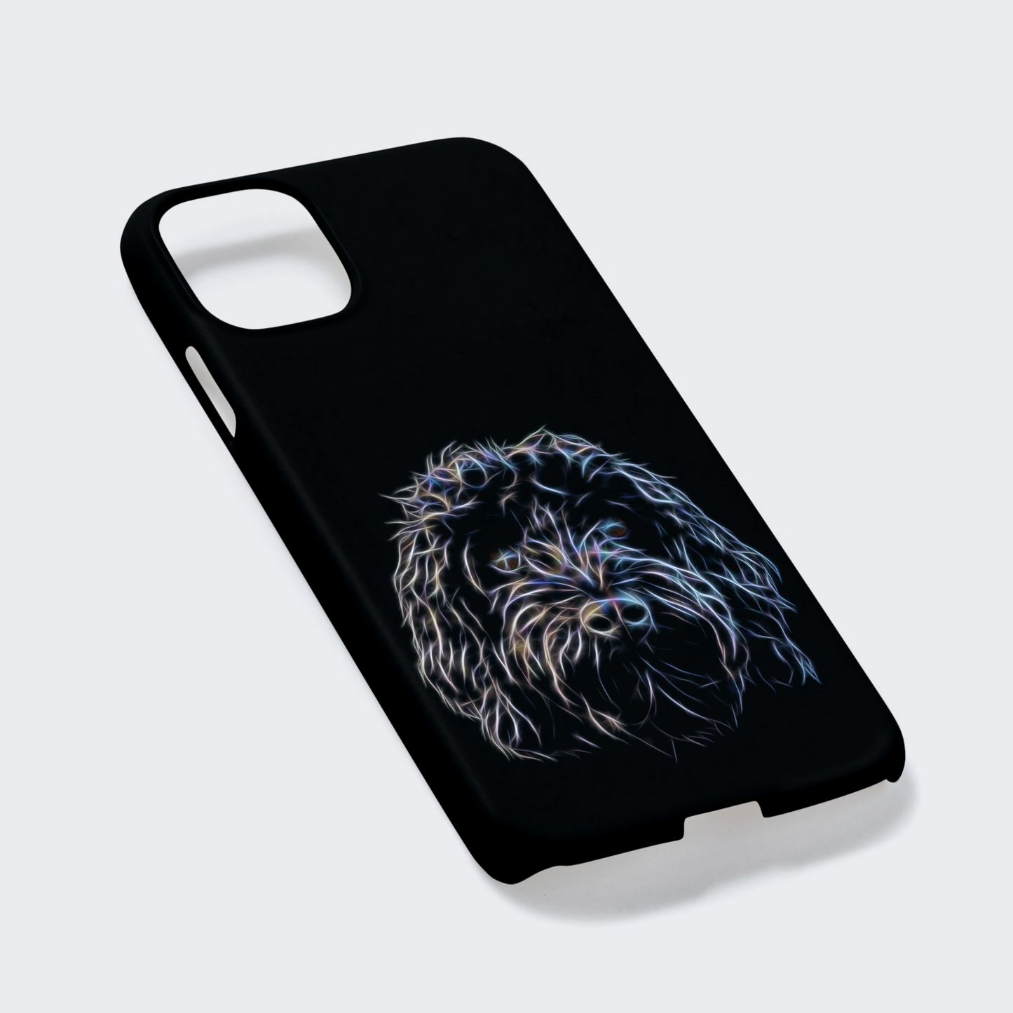 Black Cockapoo Phone Case. For iPhone or Samsung, Including iPhone 14 and Galaxy S22
