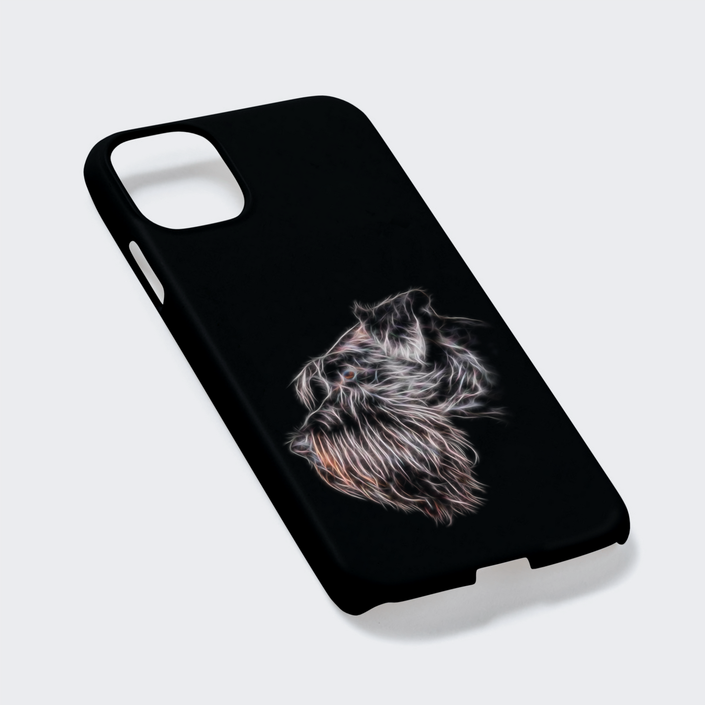 Black Schnauzer Phone Case. For iPhone or Samsung, Including iPhone 14 and Galaxy S22