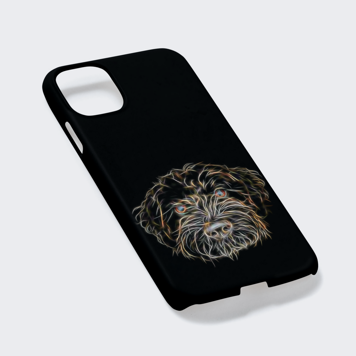 Black Labradoodle Phone Case. For iPhone or Samsung, Including iPhone 14 and Galaxy S22
