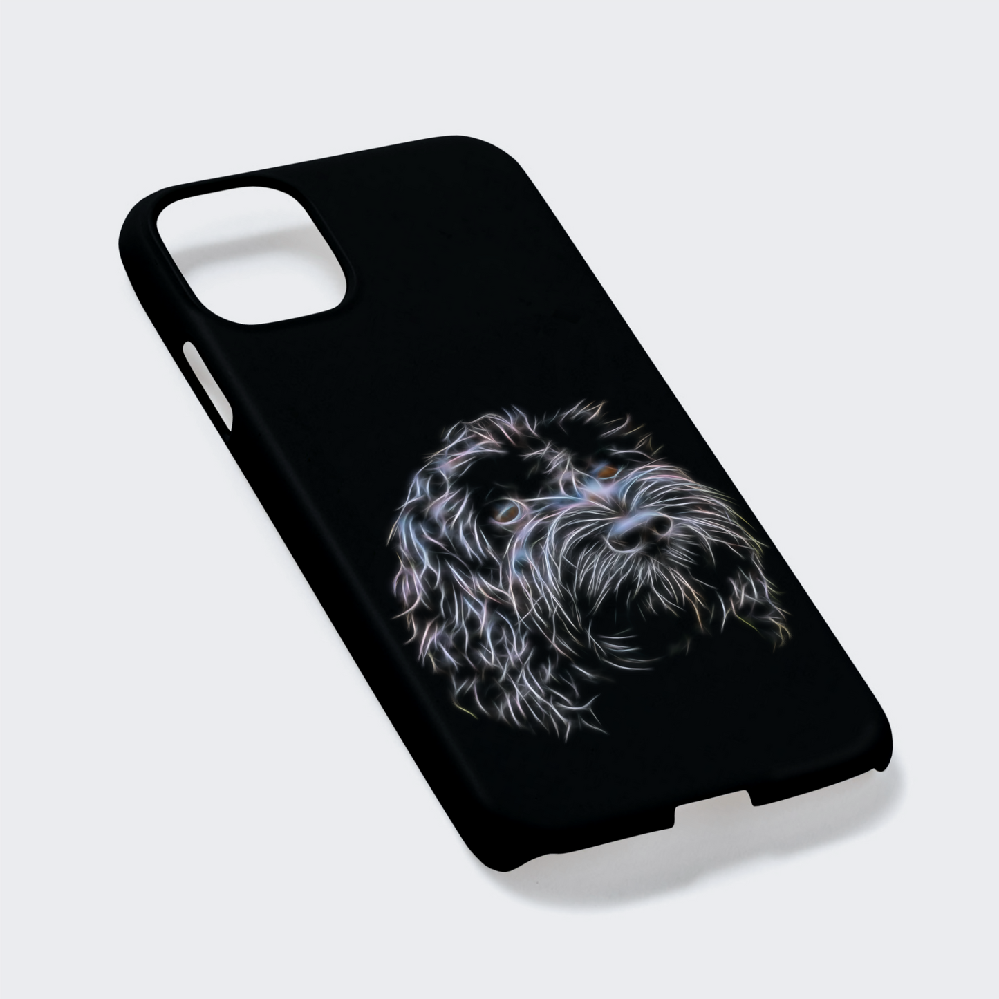 Black Cockapoo Phone Case. For iPhone or Samsung, Including iPhone 14 and Galaxy S22