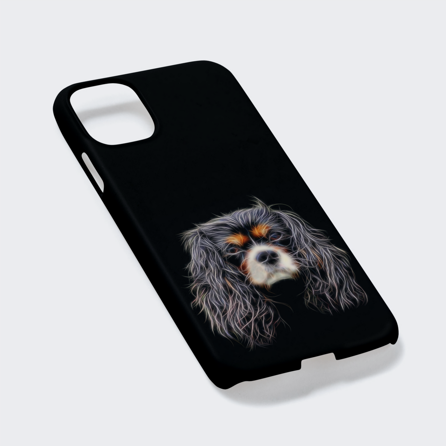 Tricolour King Charles Spaniel Phone Case. For iPhone or Samsung, Including iPhone 14 and Galaxy S22