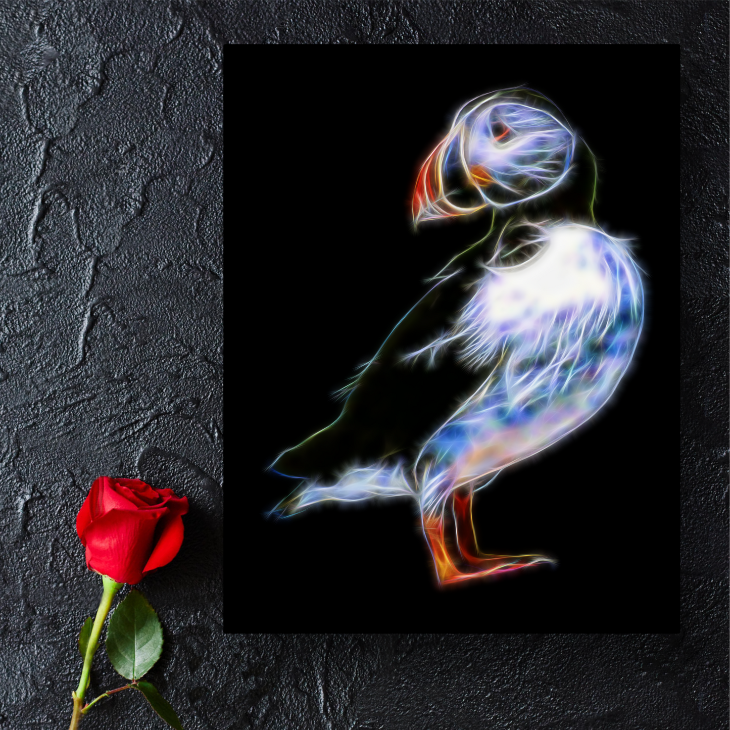 Puffin Aluminium Metal Wall Plaque