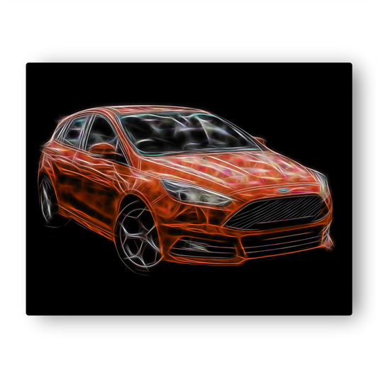 Ford Focus ST MK3 Aluminium Metal Wall Plaque