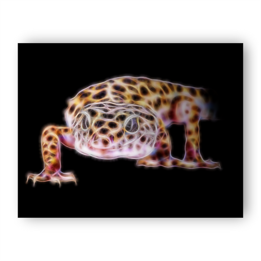 Reptile Print with Stunning Fractal Art Design. Various Sizes and Designs Available. Chamaeleon Gecko Snake Tortoise