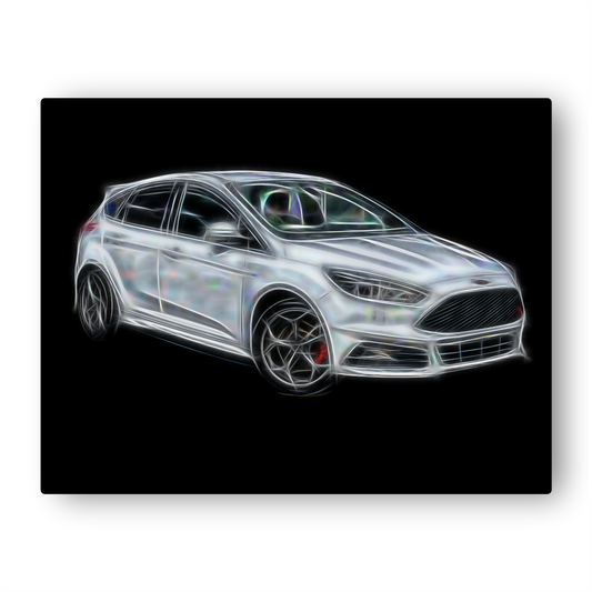 Ford Focus ST MK3 Aluminium Metal Wall Plaque