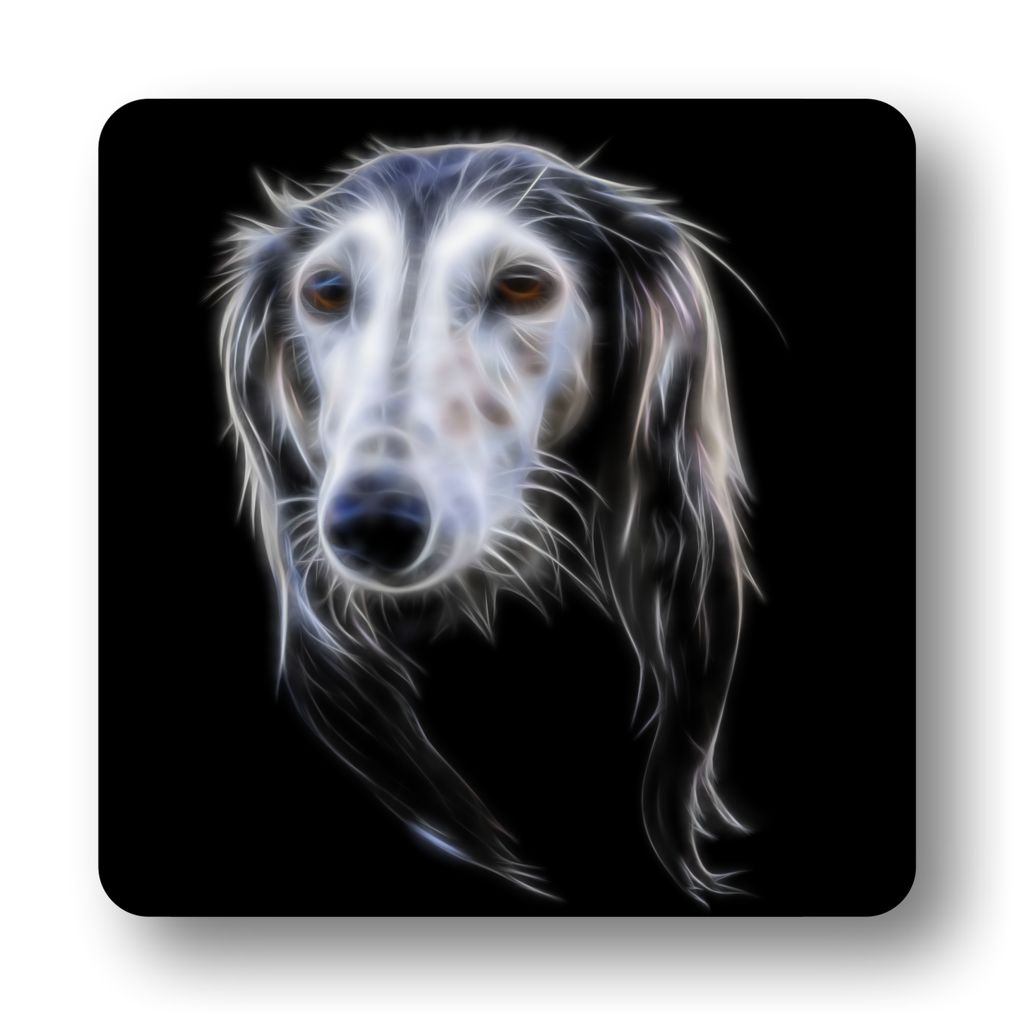 Saluki Coaster Fractal Art Design