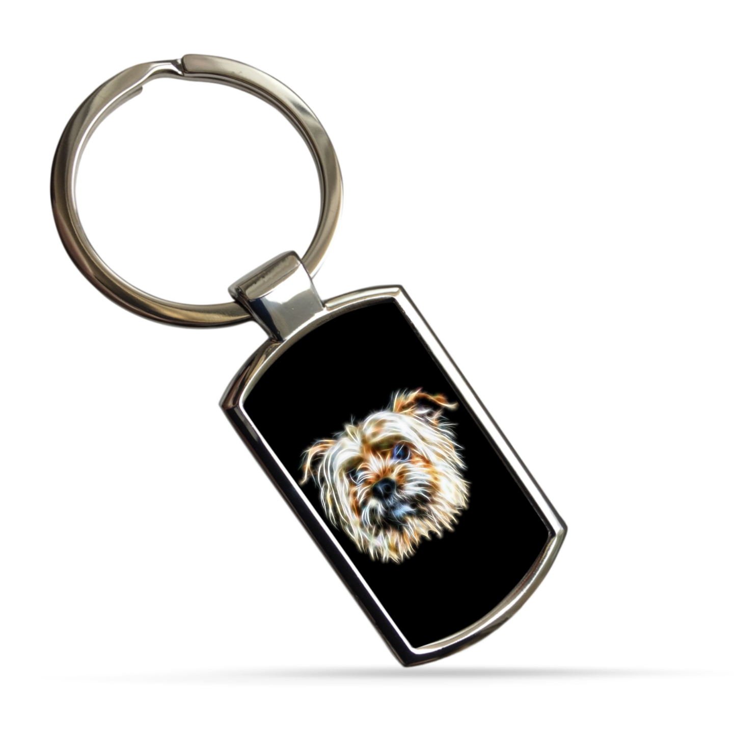 Shorkie Metal Rectangle Keyring