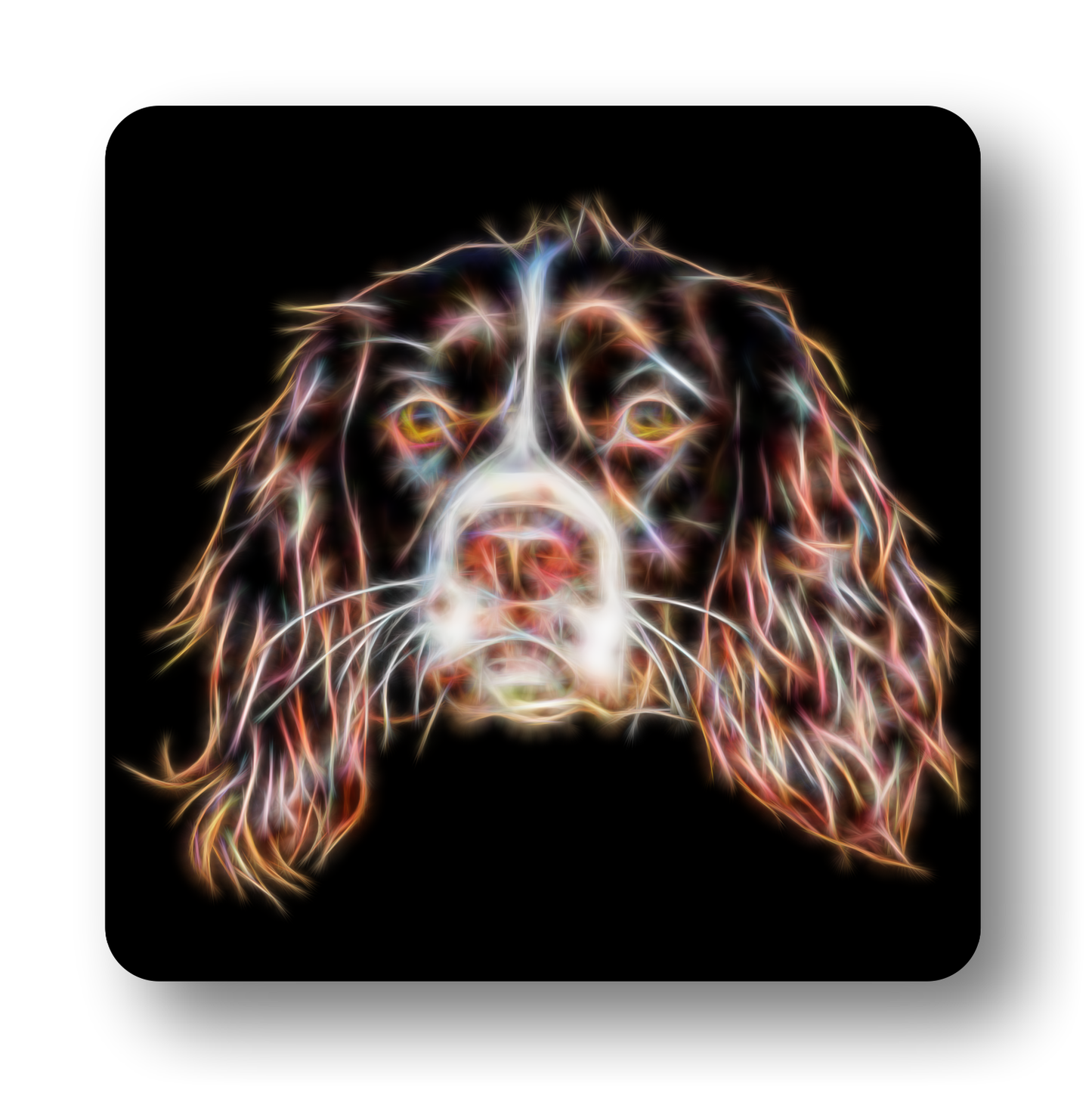 Springer Spaniel Coaster Fractal Art Design