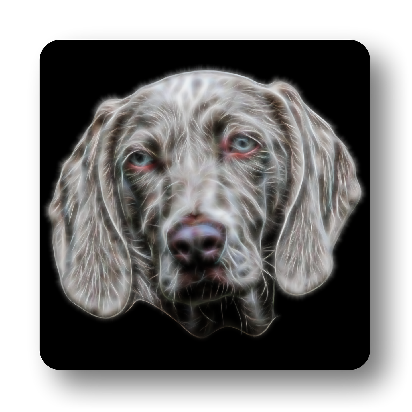 Weimaraner #1 Coaster Fractal Art Design