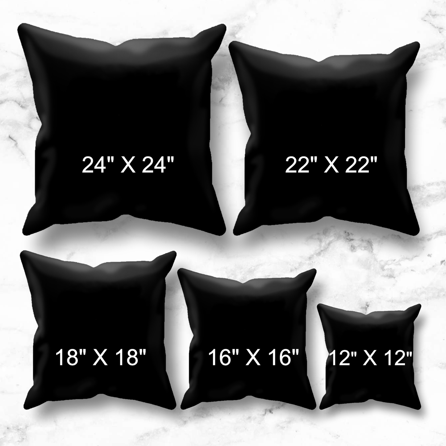 Black Chug Cushion with Pillow Insert