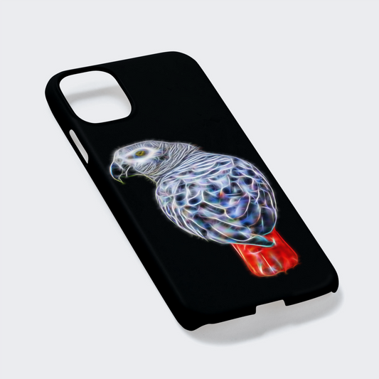 Bird Phone Case with Stunning Fractal Art Design. For Samsung or iPhone. Designs include Parrot Budgie Hawk Finch Eagle Cockatiel and more
