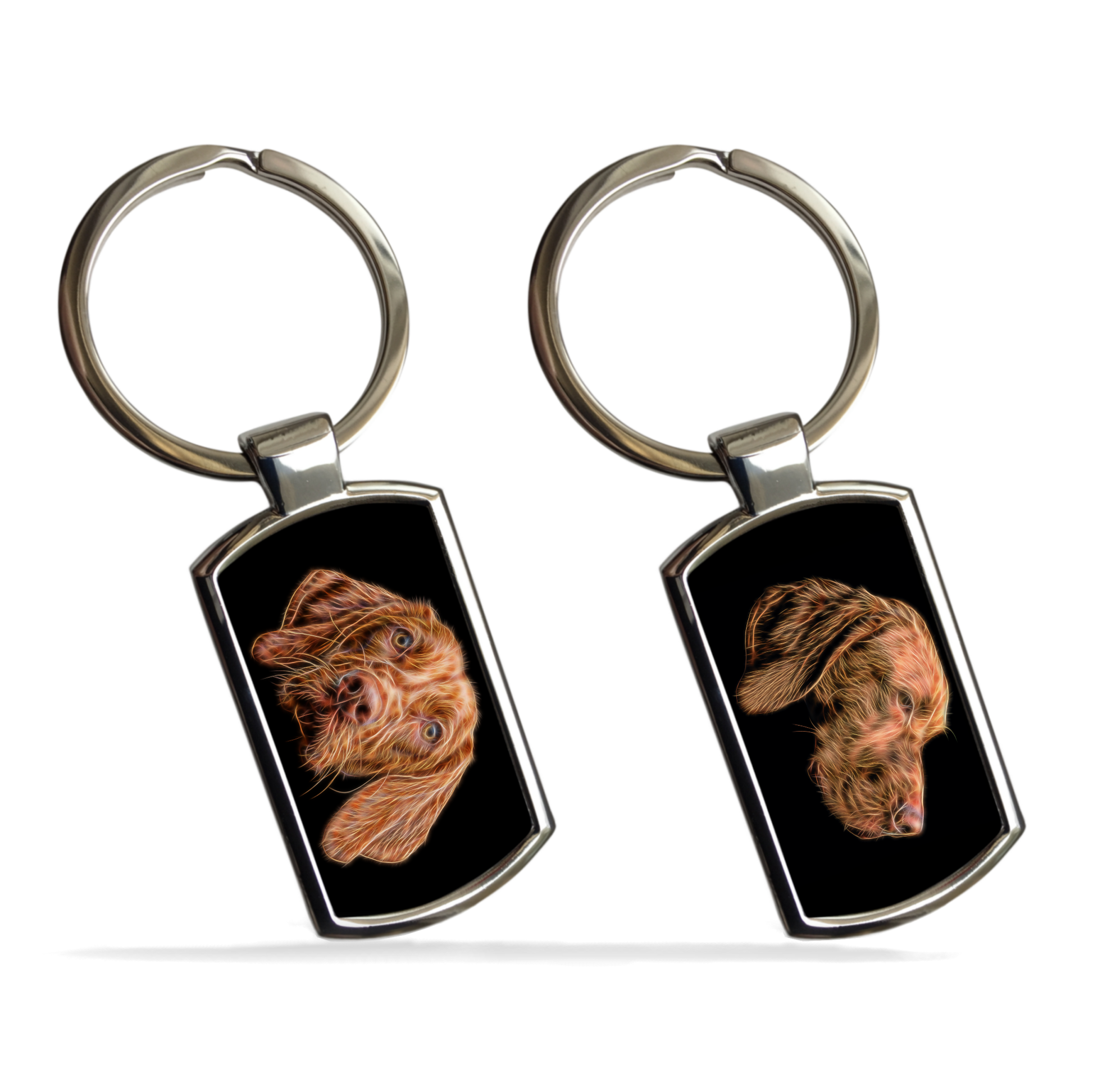 Hungarian Vizsla Metal Rectangle Keyring