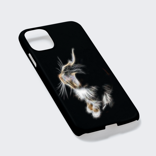 Cat Phone Case with Stunning Fractal Art Design. For Samsung or iPhone, including iPhone 17 and Galaxy S24