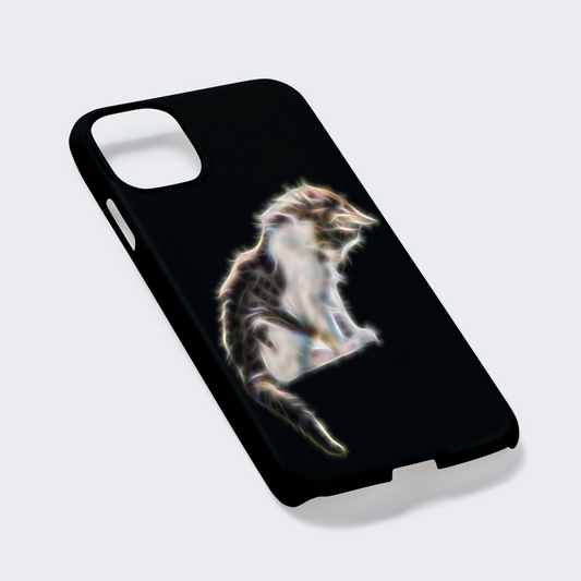 Cat Phone Case with Stunning Fractal Art Design. For Samsung or iPhone, including iPhone 17 and Galaxy S24