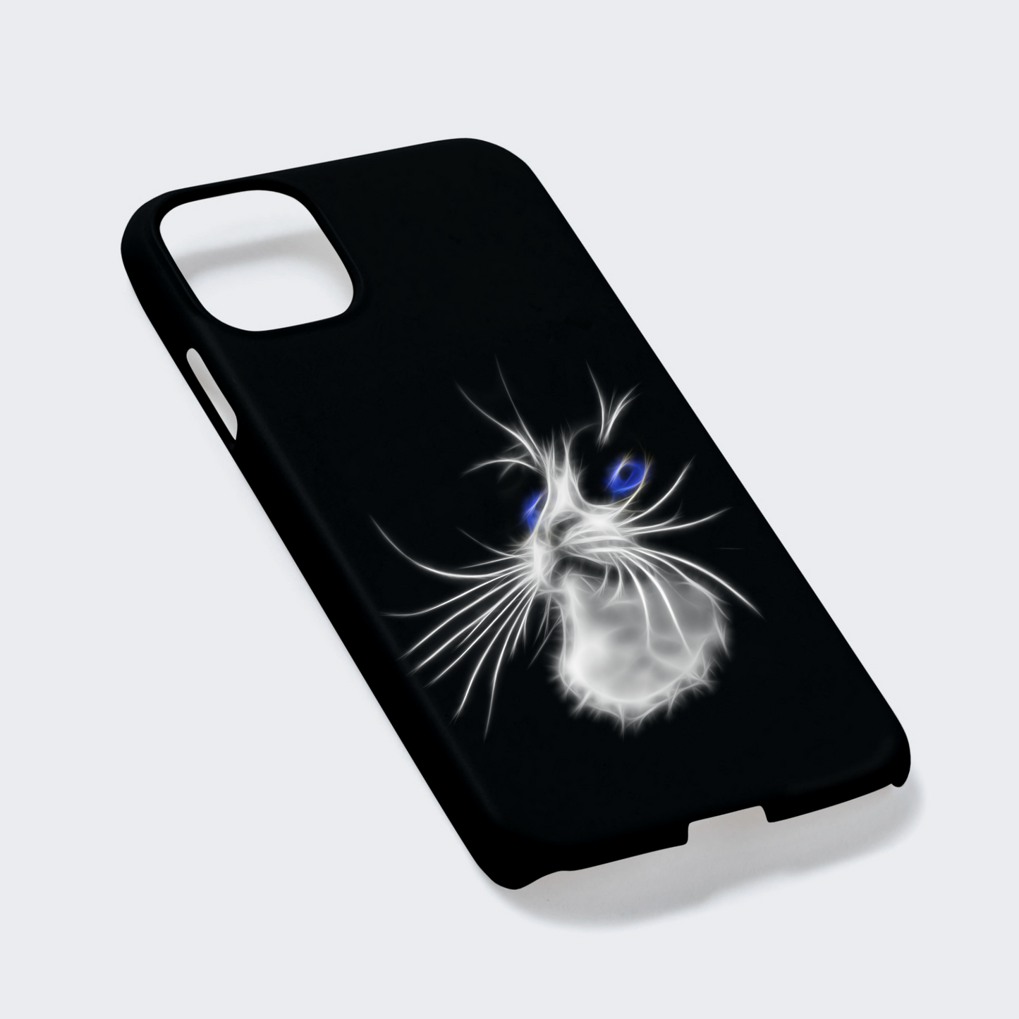 Cat Phone Case with Stunning Fractal Art Design. For Samsung or iPhone, including iPhone 17 and Galaxy S24