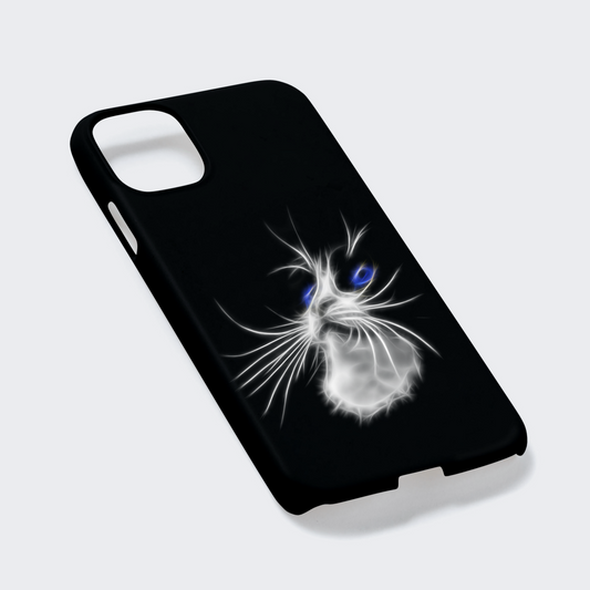 Cat Phone Case with Stunning Fractal Art Design. For Samsung or iPhone, including iPhone 17 and Galaxy S24