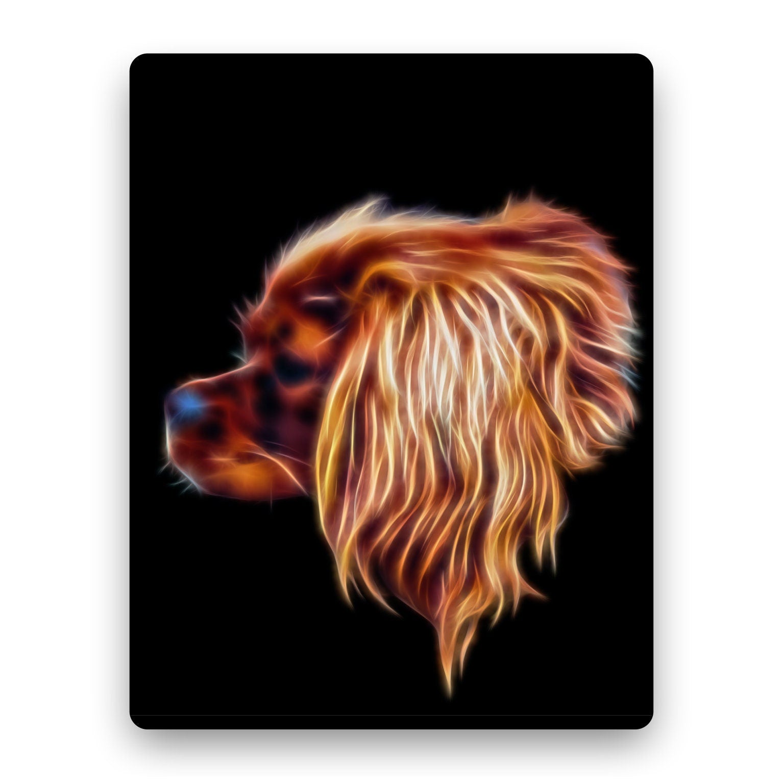 Ruby King Charles Spaniel Metal Wall Plaque