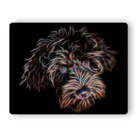 Chocolate Labradoodle Metal Wall Plaque