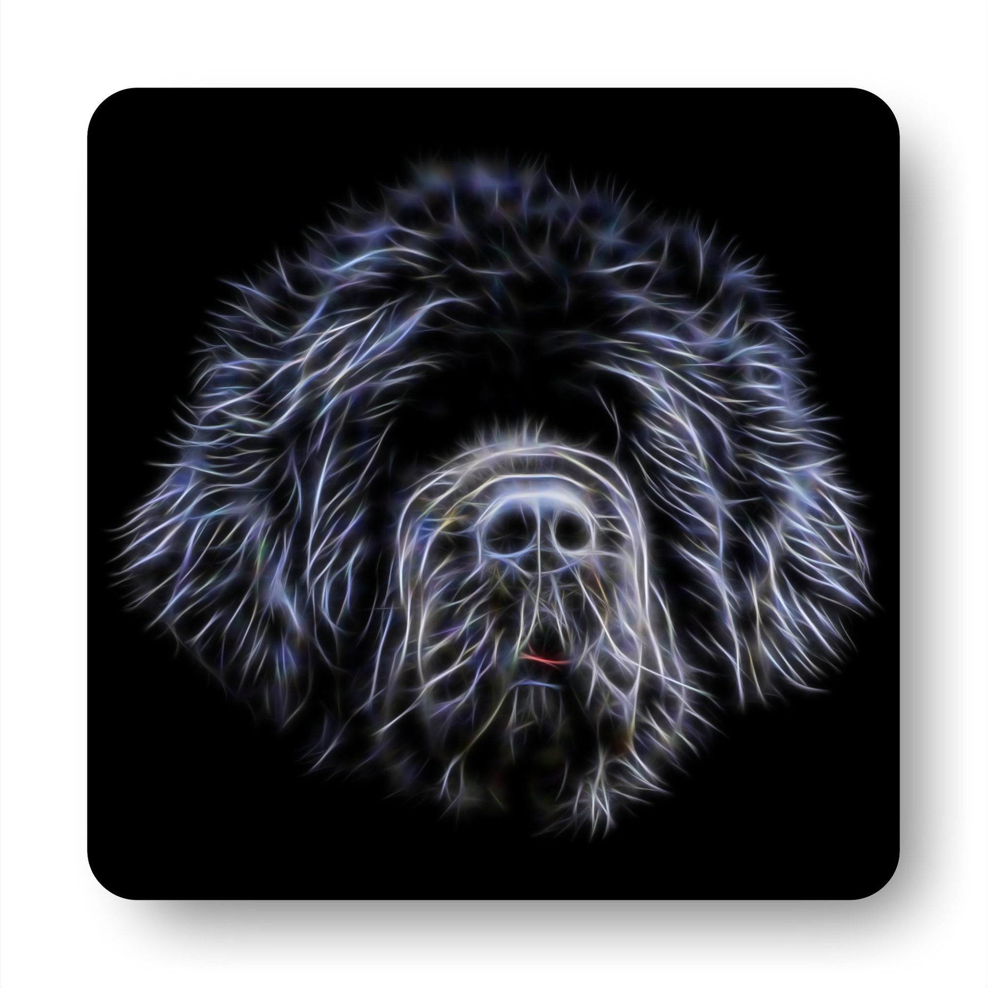 Newfoundland Coasters, Set of 2, with Stunning Fractal Art Design.