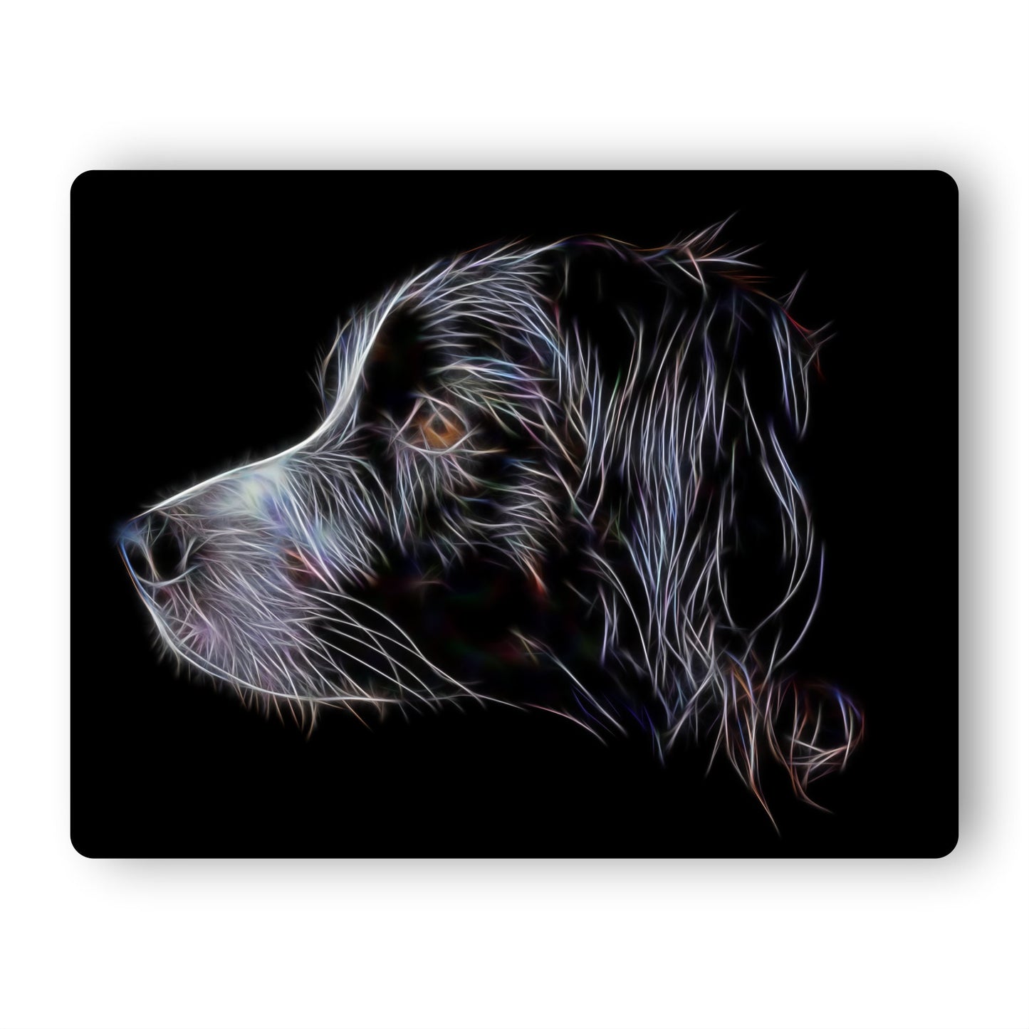 Sprollie Aluminium Metal Wall Plaque with Fractal Art Design, Gift for Sprollie Owner