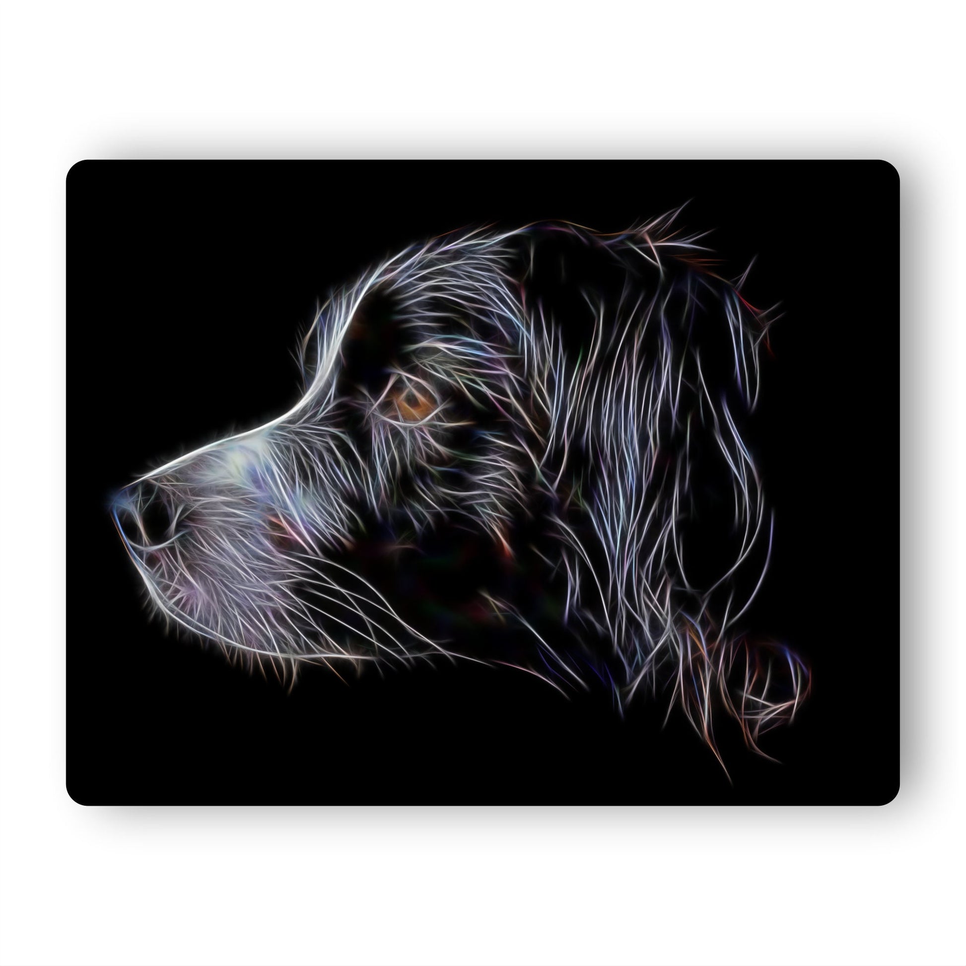 Sprollie Aluminium Metal Wall Plaque with Fractal Art Design, Gift for Sprollie Owner
