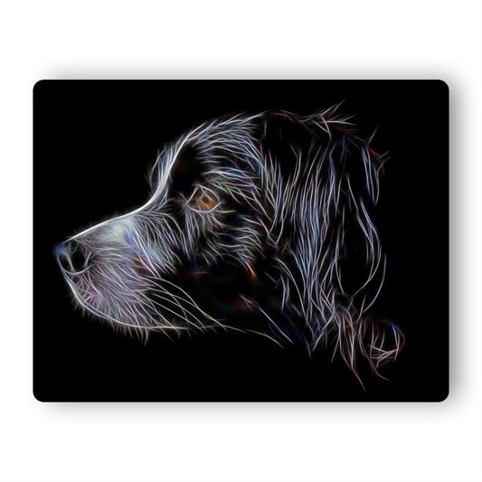 Sprollie Aluminium Metal Wall Plaque with Fractal Art Design, Gift for Sprollie Owner