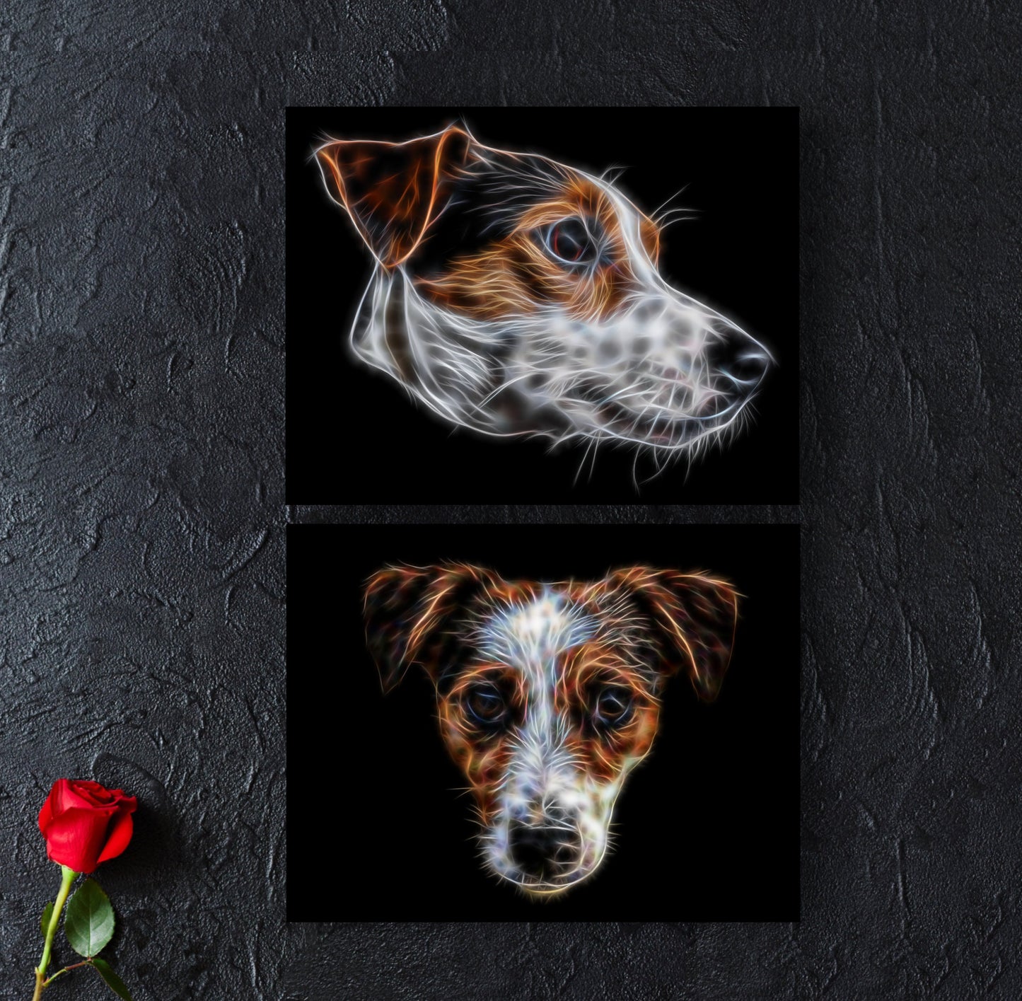 Jack Russell Print with Stunning Fractal Art Design. Various Sizes Available