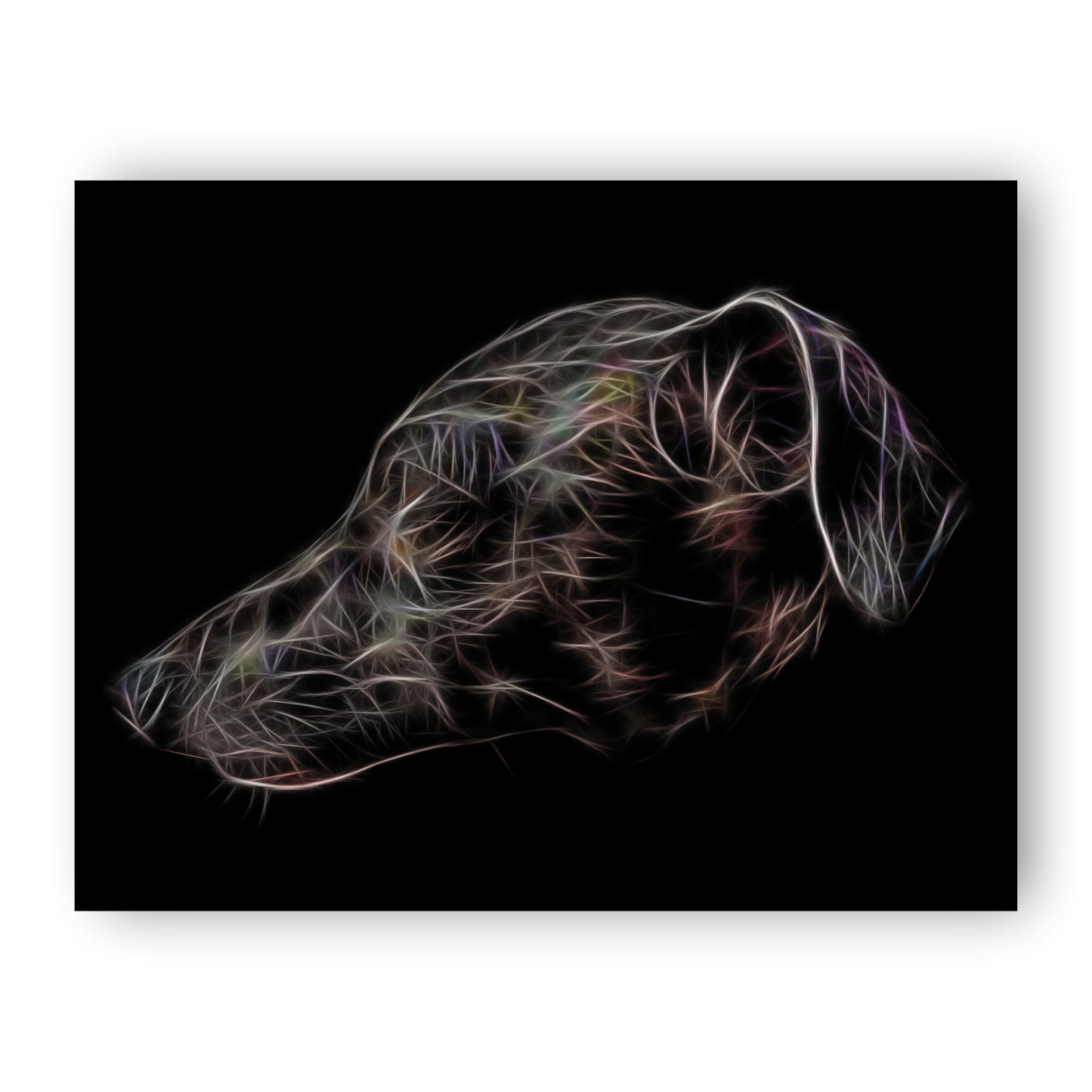 Italian Greyhound Print with Stunning Fractal Art Design. Various Sizes Available