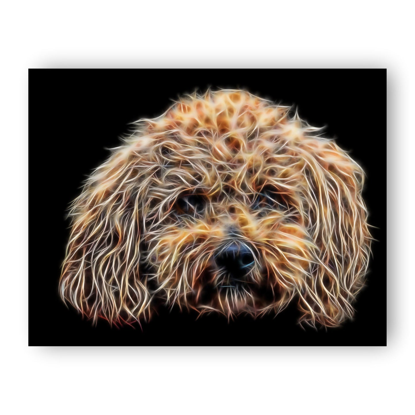 Poochon Print with Stunning Fractal Art Design. Various Sizes Available