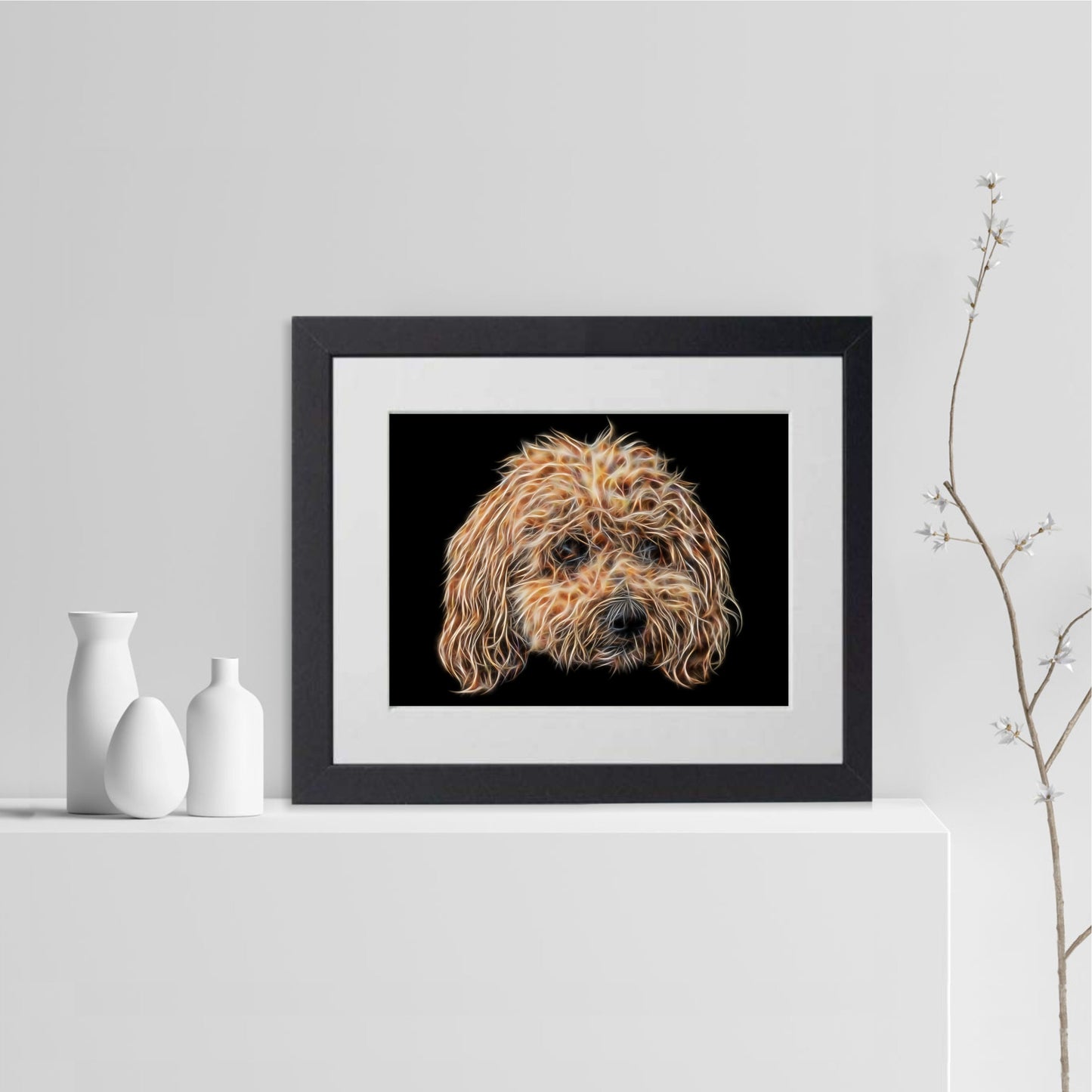 Poochon Print with Stunning Fractal Art Design. Various Sizes Available