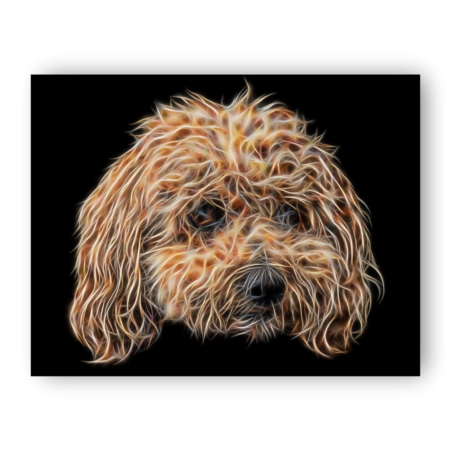 Poochon Print with Stunning Fractal Art Design. Various Sizes Available